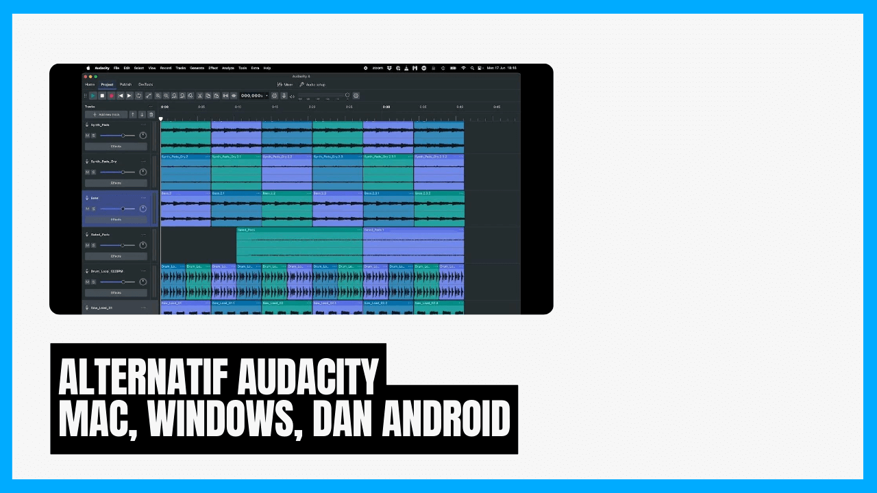 alternatif audacity terbaik untuk mac windows dan android